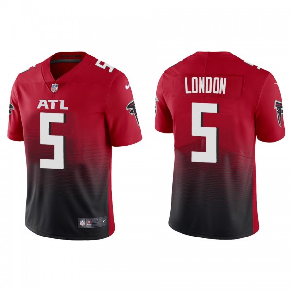 Men's Atlanta Falcons #5 Drake London Red Vapor Untouchable Limited Stitched Jersey