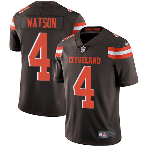 Browns #4 Deshaun Watson Brown Team Color Men's Stitched Vapor Untouchable Limited Jersey