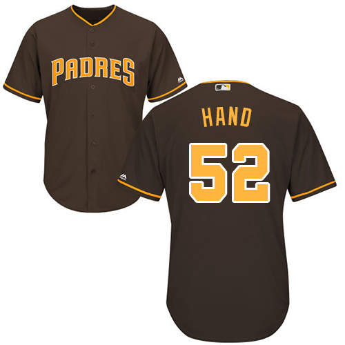 San Diego Padres #52 Brad Hand Brown Cool Base Stitched Youth Jersey Youth