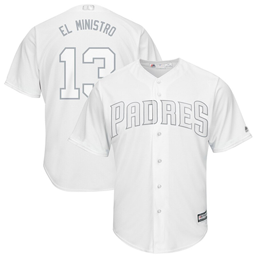 San Diego Padres #13 Manny Machado White