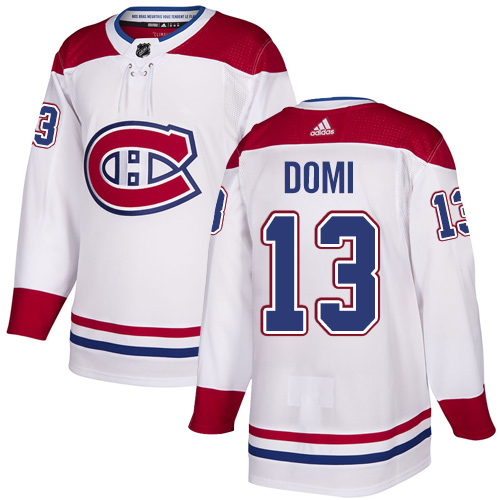 Adidas Montreal Canadiens #13 Max Domi White Authentic Stitched Youth Jersey Youth