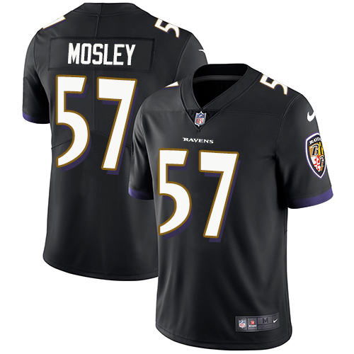 Baltimore Ravens #57 C.J. Mosley Black Alternate Men's Stitched Vapor Untouchable Limited Jersey Men's