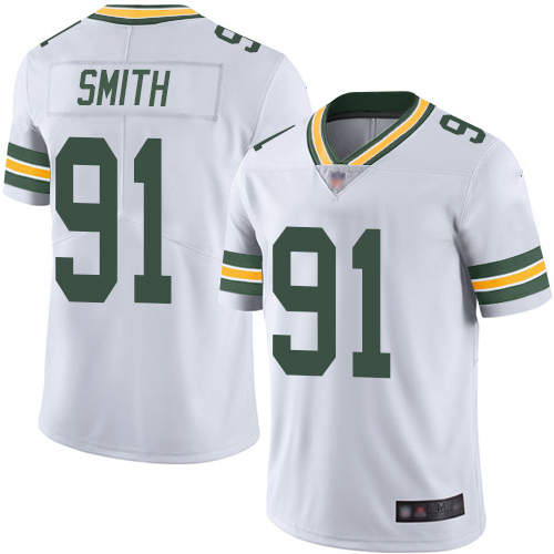 Green Bay Packers #91 Preston Smith White Men's Stitched Vapor Untouchable Limited Jersey Men's