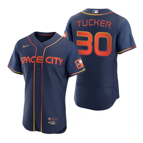 Houston Houston Astros #30 Kyle Tucker Navy Men's Authentic 2022 City Connect Jersey Men's