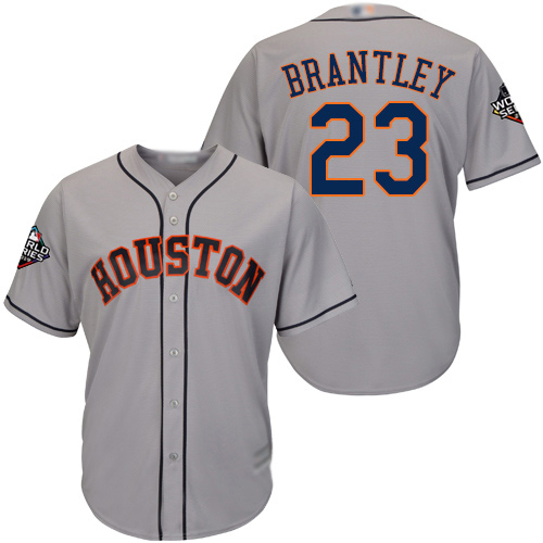 Houston Astros #23 Michael Brantley Grey New Cool Base 2019 World Series Bound Stitched Jersey Men's