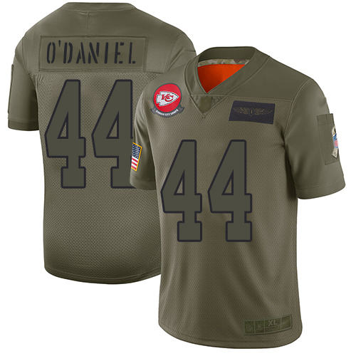 Kansas City Chiefs #44 Dorian O'Daniel Camo Men's Stitched Limited 2019 Salute To Service Jersey Men's