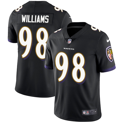 Baltimore Ravens #98 Brandon Williams Black Alternate Youth Stitched Vapor Untouchable Limited Jersey Youth