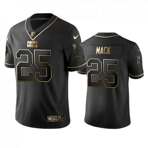 Indianapolis Colts #25 Marlon Mack Men's Stitched Vapor Untouchable Limited Black Golden Jersey Men's