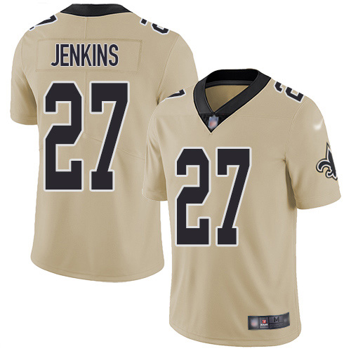New Orleans Saints #27 Malcolm Jenkins Gold Men's Stitched Limited Inverted Legend Jersey Men's