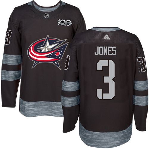 Adidas Columbus Blue Jackets #3 Seth Jones Black 1917-2017 100th Anniversary Stitched Jersey Men's