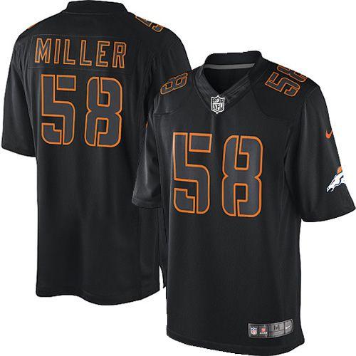 Denver Broncos #58 Von Miller Black Men's Stitched Impact Limited Jersey Men's