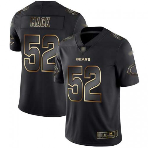 Chicago Bears #52 Khalil Mack Black/Gold Men's Stitched Vapor Untouchable Limited Jersey Men's