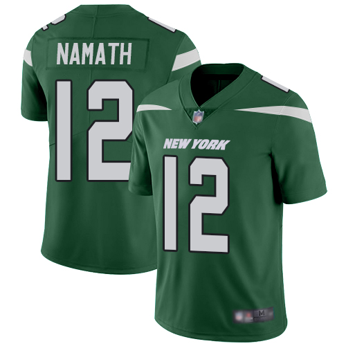 Jets #12 Joe Namath Green Team Color Youth Stitched Vapor Untouchable Limited Jersey