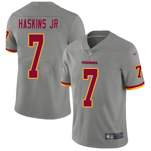 Washington Commanders #7 Dwayne Haskins Jr Gray Men's Stitched Limited Inverted Legend Jersey Men's