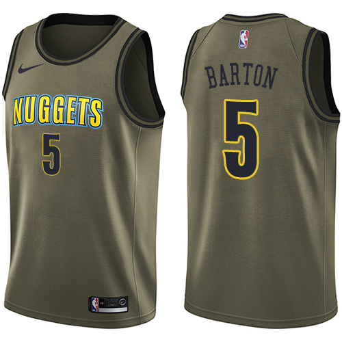 Denver Nuggets #5 Will Barton Green Salute to Service Youth Swingman Jersey Youth