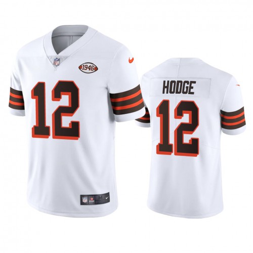 Cleveland Cleveland Browns #12 Khadarel Hodge 1946 Collection Alternate Vapor Limited Jersey - White Men's