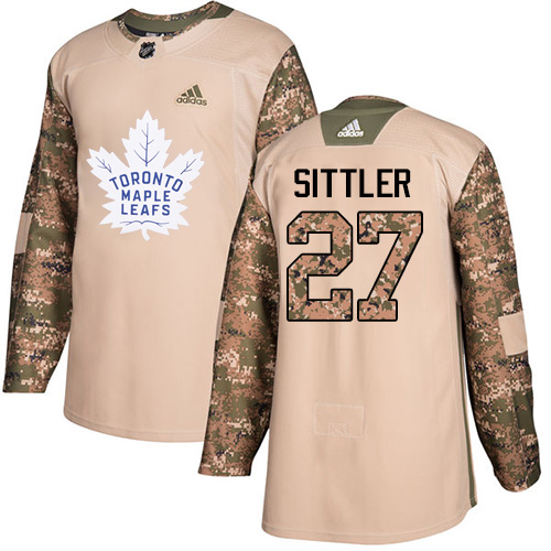 Adidas Maple Toronto Maple Leafs #27 Darryl Sittler Camo Authentic 2017 Veterans Day Stitched Jersey Men's