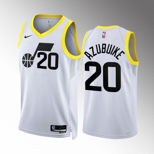 Utah Utah Jazz #20 Udoka Azubuike Mens Black 2022-23 Association Edition Jersey Mens