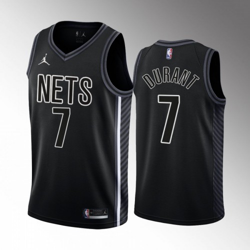 Brooklyn Nets #7 Kevin Durant Mens Black 2022-23 Statement Edition Jersey Mens