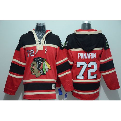 Chicago Blackhawks #72 Artemi Panarin Red Sawyer Hooded Sweatshirt Stitched Jersey Men's