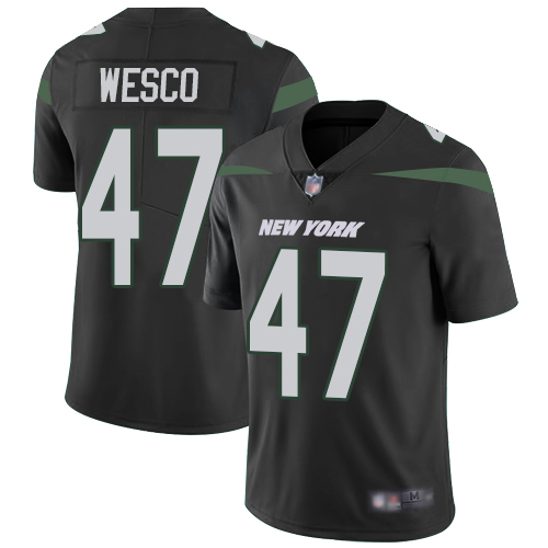 New York Jets #47 Trevon Wesco Black Alternate Men's Stitched Vapor Untouchable Limited Jersey Men's
