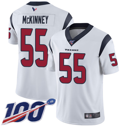 Houston Texans #55 Benardrick McKinney White Men's Stitched 100th Season Vapor Limited Jersey Men's
