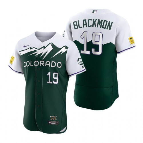 Colorado Colorado Rockies #19 Charlie Blackmon Green Men's Authentic 2022 City Connect Jersey Men's