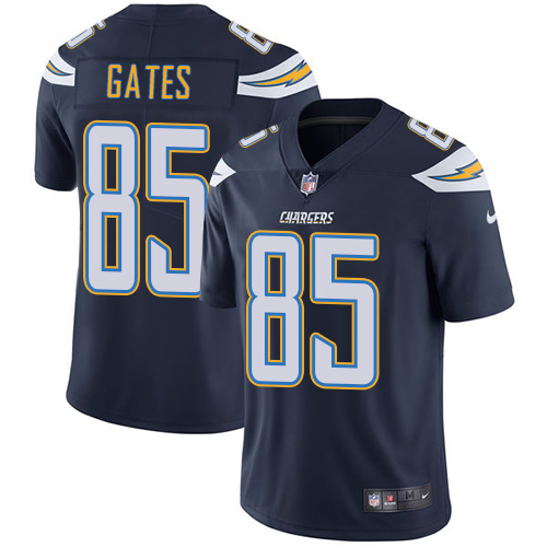 Los Angeles Chargers #85 Antonio Gates Navy Blue Team Color Men's Stitched Vapor Untouchable Limited Jersey Men's