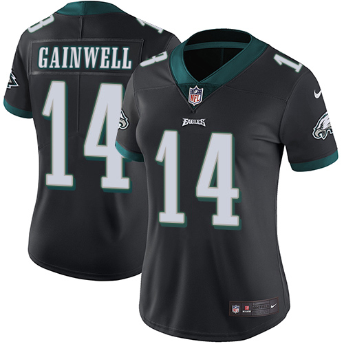 Eagles #14 Kenneth Gainwell Black Alternate Women's Stitched Vapor Untouchable Limited Jersey