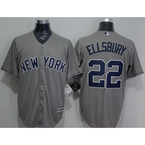 New York Yankees #22 Jacoby Ellsbury Grey New Cool Base Stitched Jersey Men's