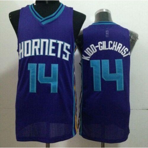 Revolution 30 Charlotte Hornets #14 Michael Kidd-Gilchrist Purple Stitched Jersey Mens