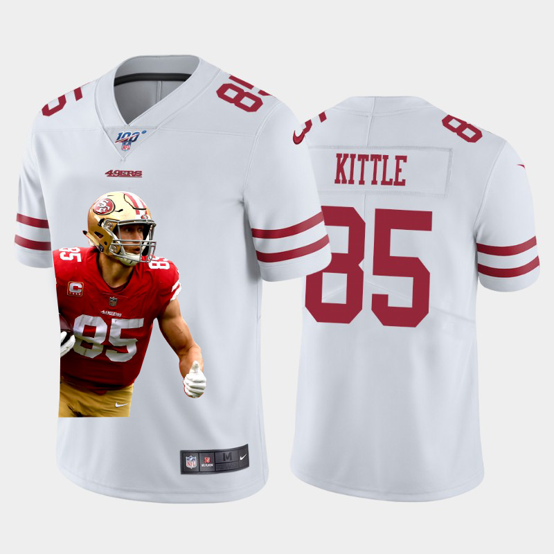 San Francisco 49ers #85 George Kittle Team Hero Vapor Limited 100 Jersey White