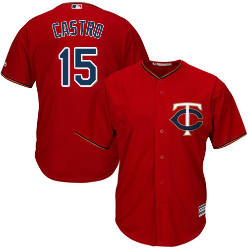 Minnesota Twins #15 Jason Castro Red Cool Base Stitched Youth Jersey Youth