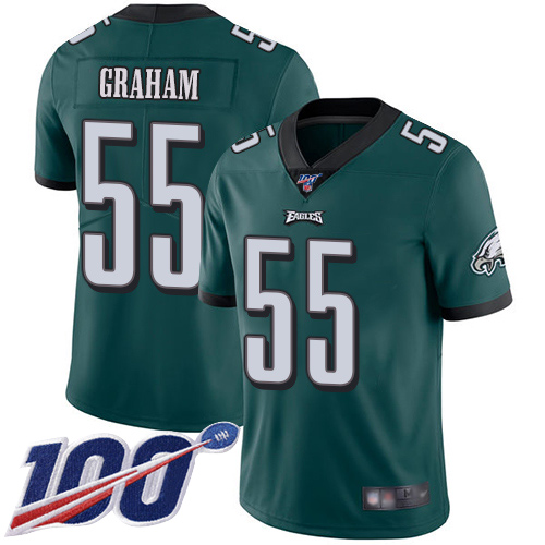 Eagles #55 Brandon Graham Midnight Green Team Color Men's Stitched 100th Season Vapor Limited Jersey