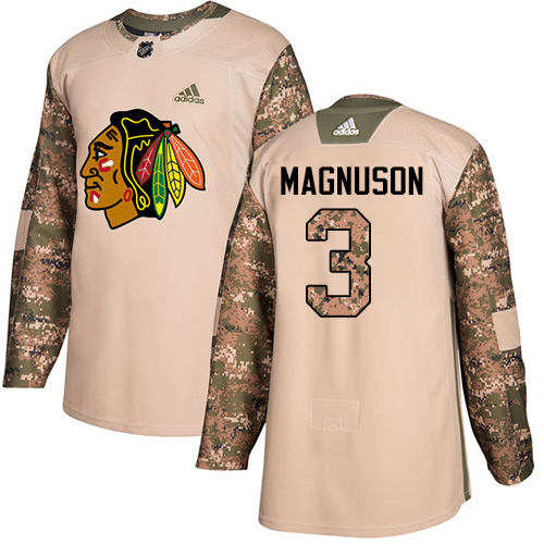 Adidas Chicago Blackhawks #3 Keith Magnuson Camo Authentic 2017 Veterans Day Stitched Jersey Men's
