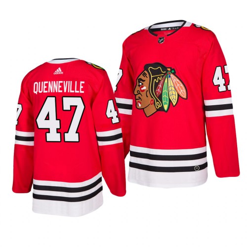 Chicago Chicago Blackhawks #47 John Quenneville 2019-20 Adidas Authentic Home Red Stitched Jersey Men's