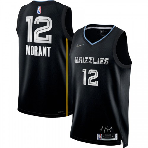Memphis Grizzlies #12 Ja Morant Mens Black Select Series Rookie of the Year - Swingman Jersey Mens