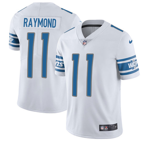 Lions #11 Kalif Raymond White Youth Stitched Vapor Untouchable Limited Jersey