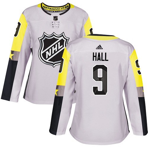Adidas New Jersey Devils #9 Taylor Hall Gray 2018 All-Star Metro Division Authentic Women's Stitched Jersey Womens