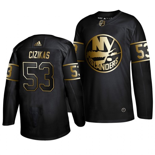 Adidas New York Islanders #53 Casey Cizikas Men's 2019 Black Golden Edition Authentic Stitched Jersey Men's