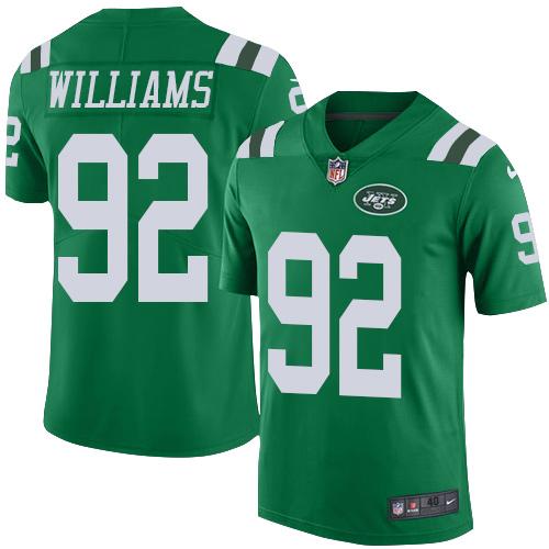 New York Jets #92 Leonard Williams Green Men's Stitched Elite Rush Jersey Men's