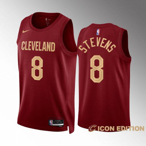 Cleveland Cleveland Cavaliers #8 Lamar Stevens Mens Wine 2022-23 Icon Edition Jersey Mens