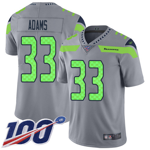 Seahawks #33 Jamal Adams Gray Youth Stitched Limited Inverted Legend 100th Season Jersey