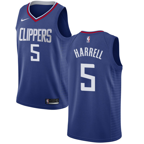 Los Angeles Clippers #5 Montrezl Harrell Blue Swingman Icon Edition Jersey Mens