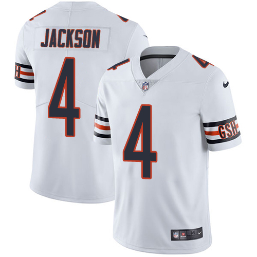 Bears #4 Eddie Jackson White Men's Stitched Vapor Untouchable Limited Jersey