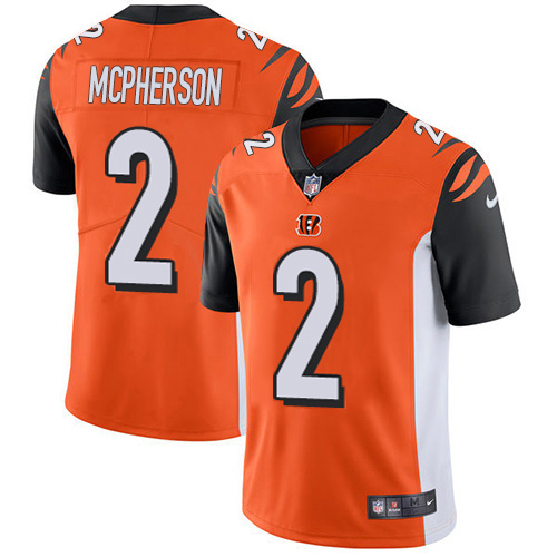 Bengals #2 Evan McPherson Orange Alternate Youth Stitched Vapor Untouchable Limited Jersey