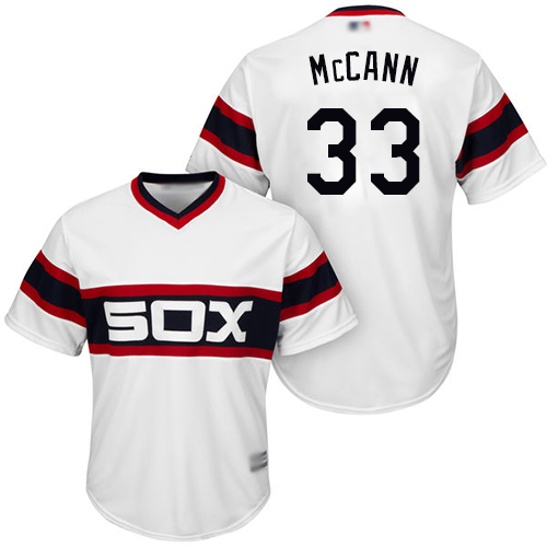 Chicago White Sox #33 James McCann White New Cool Base Stitched Jersey Men's