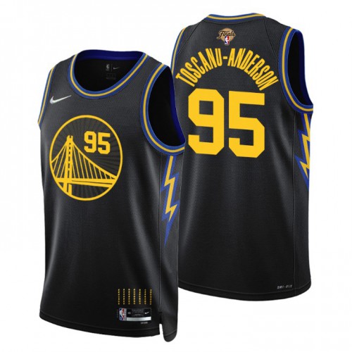 Golden State Golden State Warriors #95 Juan Toscano-Anderson Youth Black Swingman 2022 Finals City Edition Jersey Youth