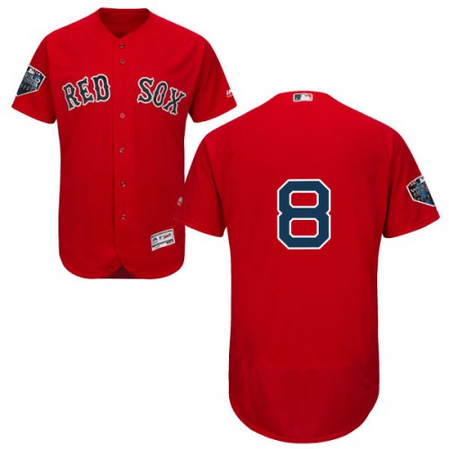 Boston Red Sox #8 Carl Yastrzemski Red Flexbase Authentic Collection 2018 World Series Stitched Jersey Men's