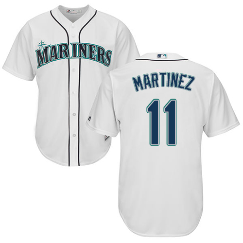 Seattle Mariners #11 Edgar Martinez White Cool Base Stitched Youth Jersey Youth